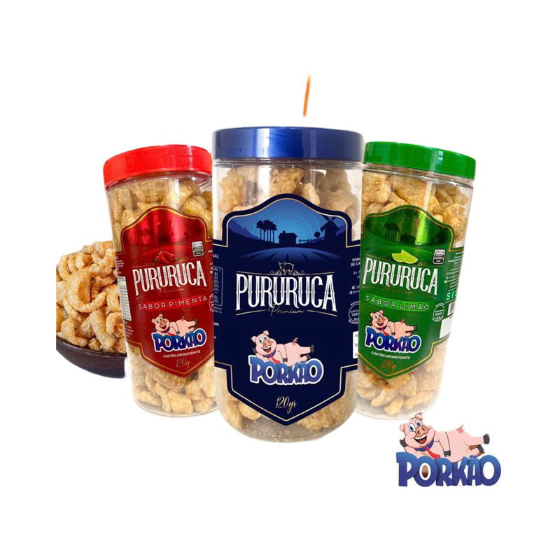 Torresmo Pururuca Premium Porkão – Pote Reutilizável 120g